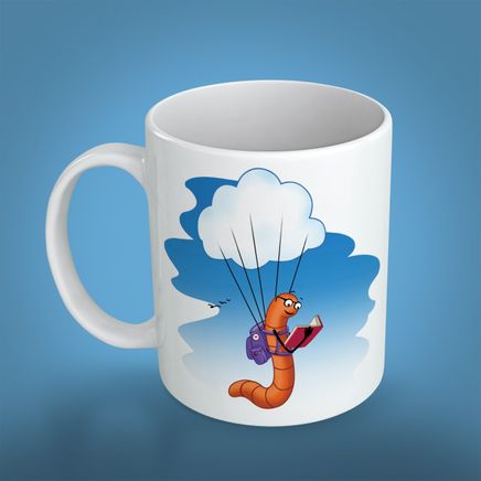 Kitapkurdu Porselen Kupa - Paraşüt