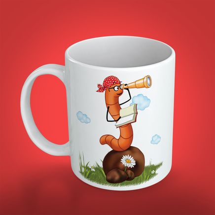 Kitapkurdu Porselen Kupa - Ufuk