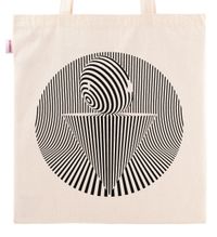 Askılı Bez Çanta - Optik İllüzyon - Koni