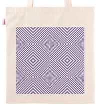 Askılı Bez Çanta - Optik İllüzyon - Kareler