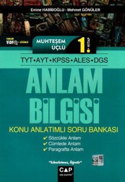 TYT AYT KPSS ALES DGS Muhteşem Üçlü 1. Kitap Anlam Bilgisi Konu Anlatımlı Soru Bankası