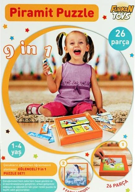 Disney Baby Mickey Mouse Eğitici Piramit Puzzle Hafıza Oyunu