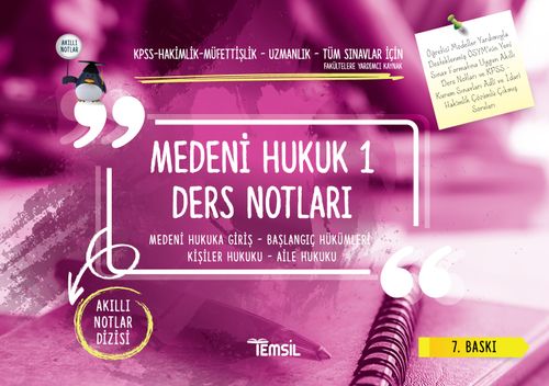 Medeni Hukuk 1 Ders Notları 