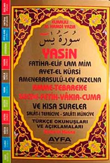 Yasin Amme-Tebareke Secde-Fetih-Vakıa-Cuma Türkçe Okunuşları ve Açıklamaları (Orta Boy Kod:090)