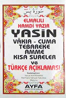 Yasin Vakıa-Cuma Tebareke Amme  Kısa Sureler ve Türkçe Açıklaması (Kod:009 Çanta Boy)