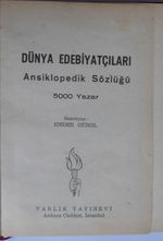 Dünya Edebiyatçıları Ansiklopedik Sözlüğü/ 5000 Yazar (Kod:6-G-13)