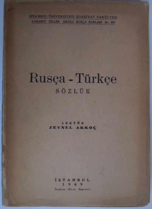 Rusça-Türkçe Sözlük (Kod:6-B-26)