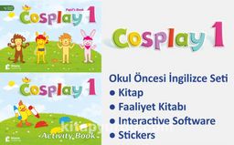 Cosplay 1 Okul Öncesi İngilizce Eğitim Seti (Kitap +Faaliyet Kitabı +Stickers +Interactive software) 