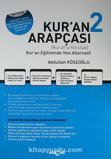 Kur'an Arapçası 2 +Kur'an Arapçası Çözüm Kitabı & Kur'an Eğitiminde Yeni Alternatif
