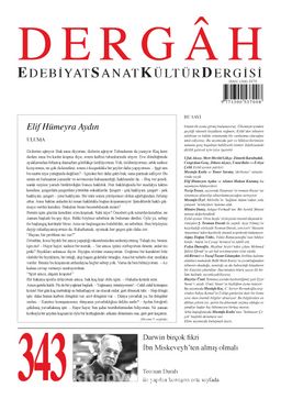 Dergah Edebiyat Sanat Kültür Dergisi Sayı:343 Eylül 2018