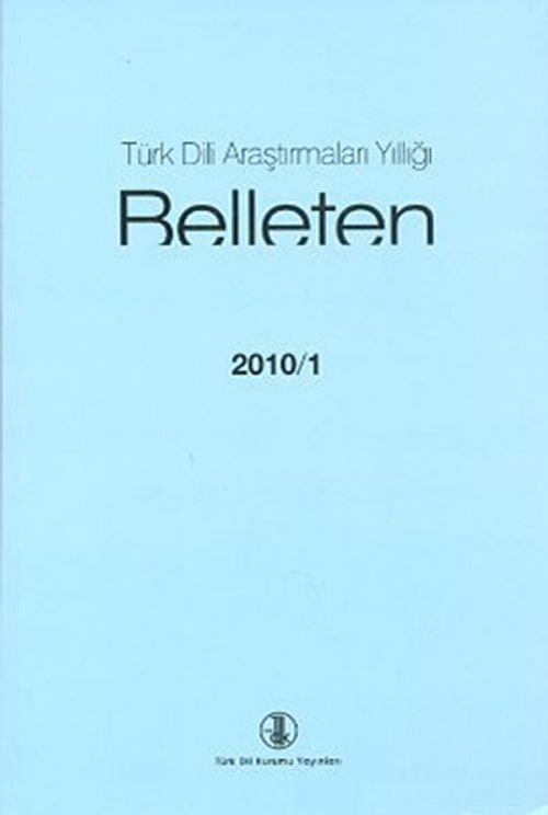 Türk Dili Araştırmaları Yıllığı Belleten 2010 / 1