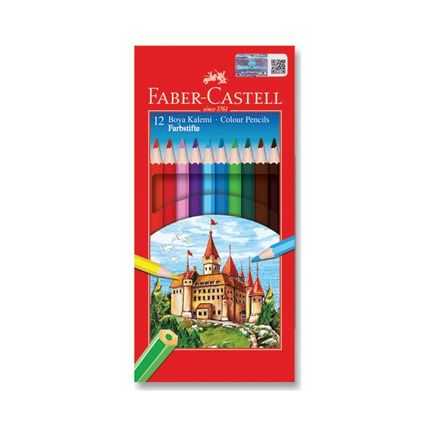 Faber-Castell Karton Kutu Boya Kalemi 12 Renk Tam Boy (5171 116312)