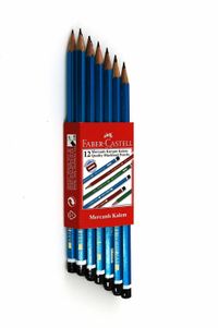 Faber-Castell Köşeli Mercanlı Kurşunkalem 12'Li (mavi)