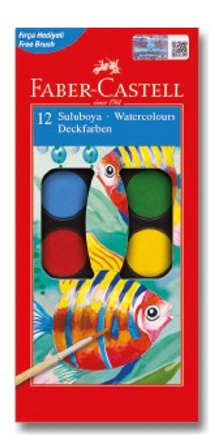 Faber-Castell Suluboya 12 Renk Küçük Boy (5292 125401)