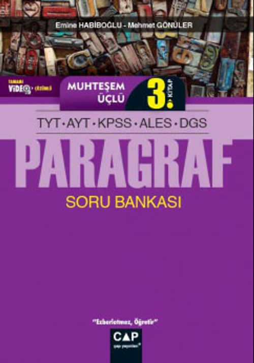TYT AYT KPSS ALES DGS Paragraf Muhteşem Üçlü 3. Kitap Tamamı Video Çözümlü Soru Bankası