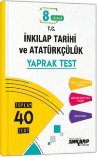 8. Sınıf İnkılap Tarihi ve Atatürkçülük 40 Yaprak Test