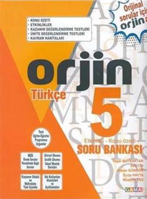 5 Orjin Türkçe Konu Özetli Soru Bankası 