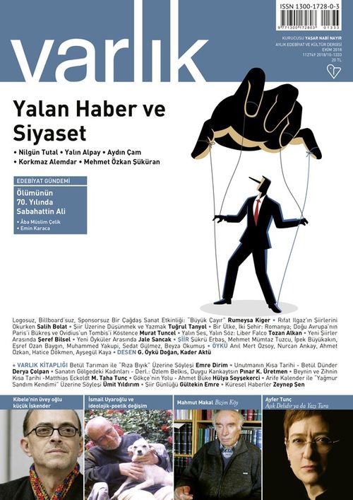 Varlık Aylık Edebiyat ve Kültür Dergisi Ekim 2018
