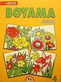 Eğitici Boyama 4 Çiçekler