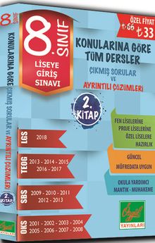 8. Sınıf Konularına Göre Tüm Dersler Çıkmış Sorular ve Ayrıntılı Çözümleri 2. Kitap