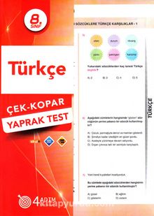 8. Sınıf Türkçe Çek-Kopar Yaprak Test