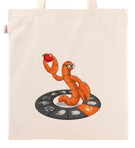 Askılı Bez Çanta - Kitapkurdu Burçlar - Yengeç