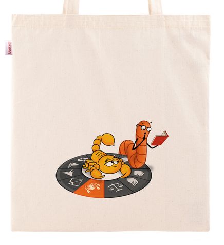 Askılı Bez Çanta - Kitapkurdu Burçlar - Akrep