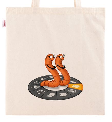 Askılı Bez Çanta - Kitapkurdu Burçlar - İkizler