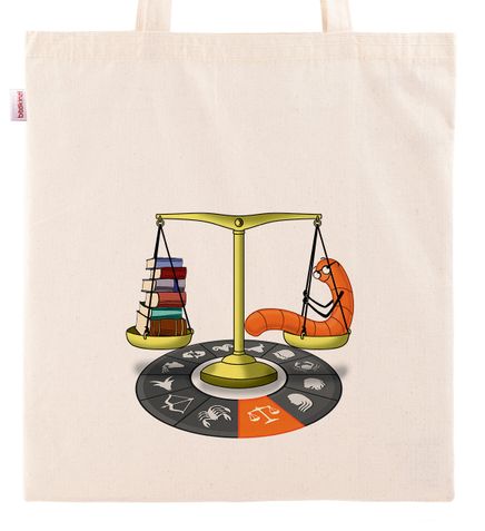 Askılı Bez Çanta - Kitapkurdu Burçlar - Terazi