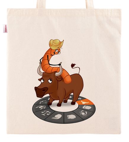 Askılı Bez Çanta - Kitapkurdu Burçlar - Boğa