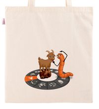 Askılı Bez Çanta - Kitapkurdu Burçlar - Oğlak