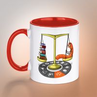 Kitapkurdu Porselen Kupa Burçlar - Terazi