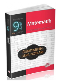 9. Sınıf Ortaöğretim Matematik Öğretmenin Ders Notları