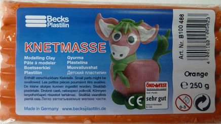 Becks Kurumayan Oyun Hamuru  Klasik 250Gr Turuncu Non Toxic