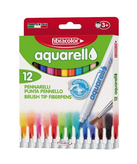 Fibracolor Aquarell 12 Renk Keçeli Kalem 