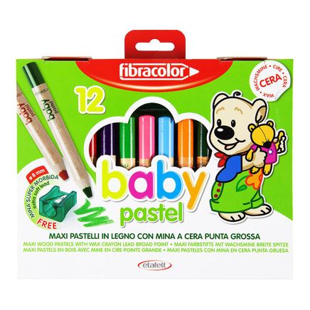 Fibracolor Pastel Boya 12 Renk Yıkanabilir