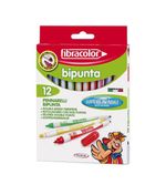 Fibracolor Bipunta 12 Renk Çift Uçlu Keçeli Kalem
