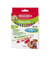 Fibracolor Bipunta 12 Renk Çift Uçlu Keçeli Kalem