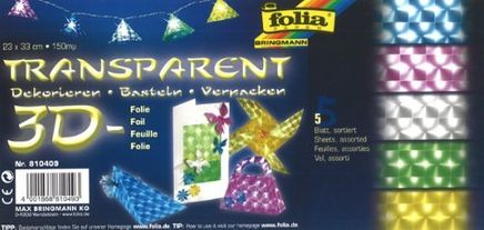 Folia Transparent 3D 22X33Cm 5 Tabaka 