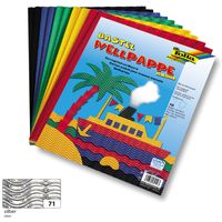 Folia Oluklu Karton Metalic Gümüş