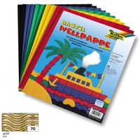 Folia Oluklu Karton Metalic Altın