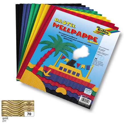 Folia Oluklu Karton Metalic Altın