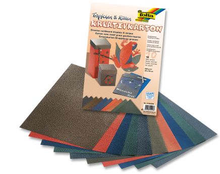 Folia Creative Kartonlar Damla Çizgi Desenli. 23X33 230 Gr