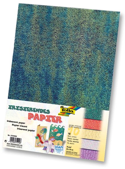 Folia Yanar Dönerli El İşi Kağıdı  23X33Cm 10 Farlı Seçilmiş Renkler