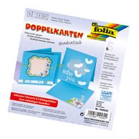 Folia Çiftli Kart 13.5X13.5 5 Kart+Zarf+İç Sky Blue