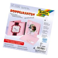 Folia Çiftli Kart 13.5X13.5 5 Kart+Zarf+İç Pembe