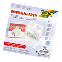 Folia Çiftli Kart 13.5X13.5 5 Kart+Zarf+İç Pearl Beyaz