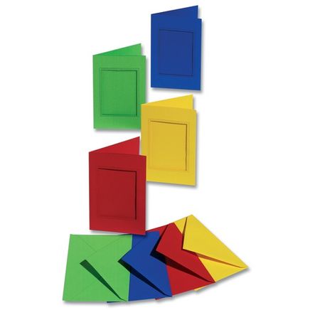 Folia  3 Kart+3 Zarf Dikdörtgen 220 Gr Sıcak Kırmızı