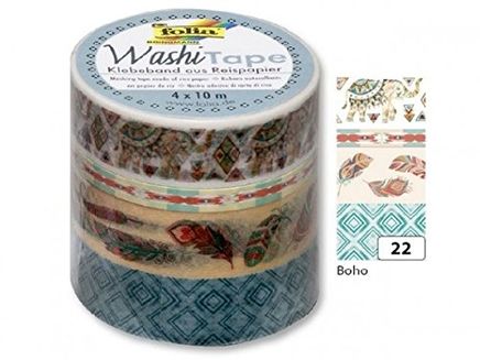 Folia Washi Tape 4 Lü Set Boho