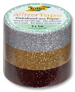 Folia Glittertape 3 Lü Set Gümüş/Altın/Kahve